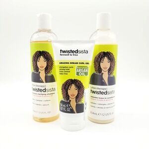 Twisted Sista Hair Care Pack of 3 Shampoo, Straightening Creme‎ & Moisture Mask